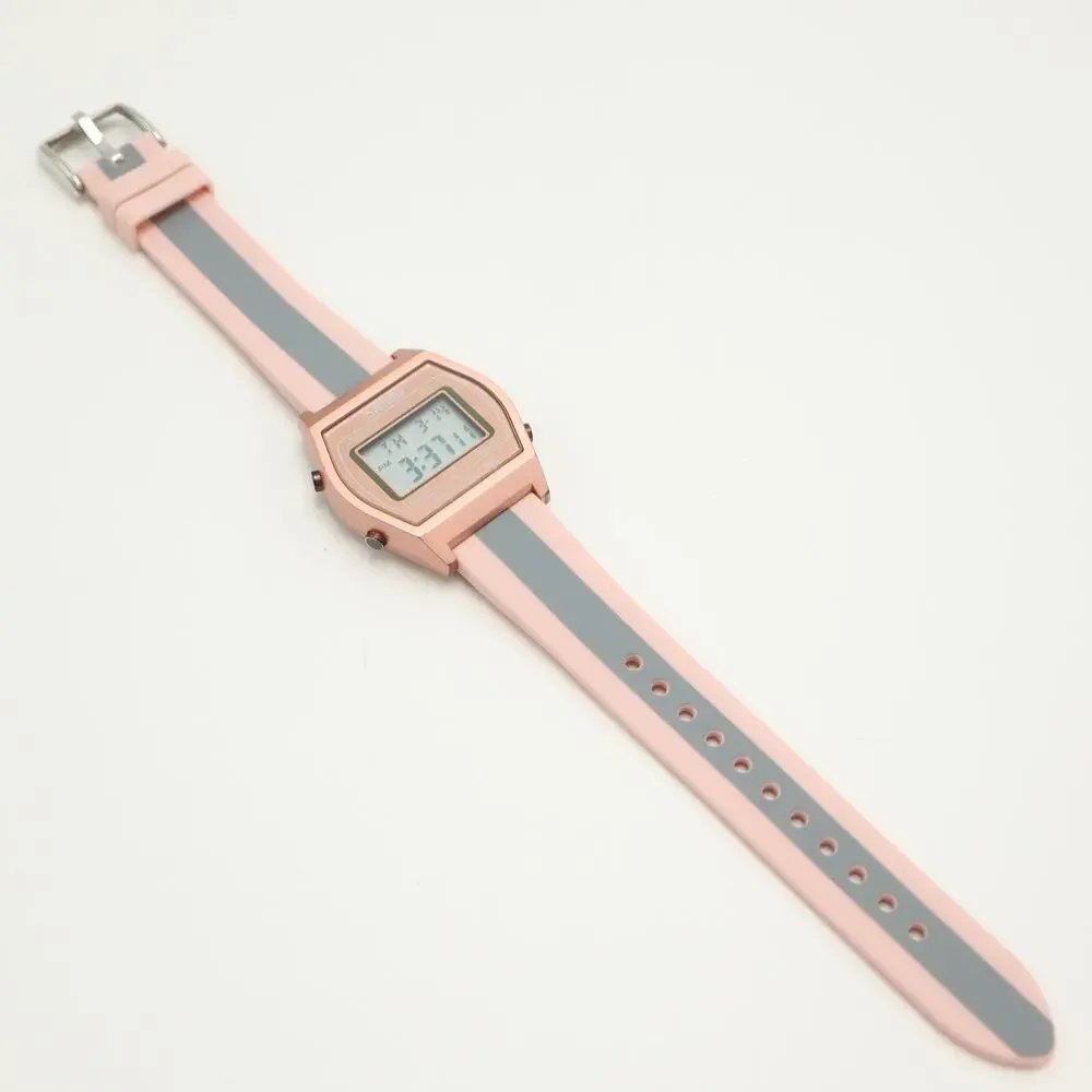 SKMEI Womens Rose Gold Tone 35mm Digital Sport Watch Alarm Chrono w New Battery